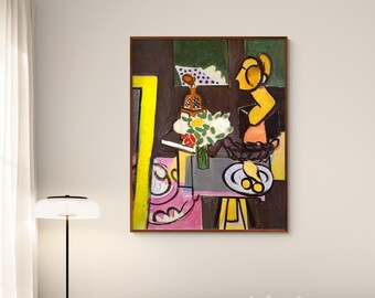Arte mural de Matisse: Naturaleza muerta con calabazas, fauvismo, postimpresionismo. Lámina vintage, decoración colorida para el hogar, reproducción artística giclée.