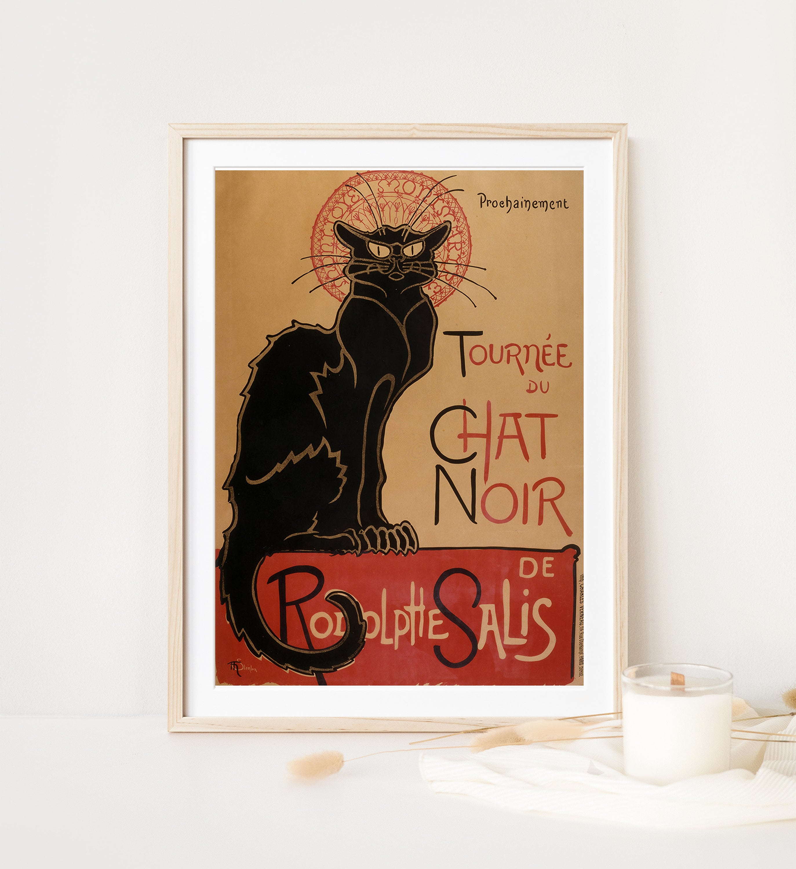 Le Chat Noir - 黒猫 フランスのヴィンテージ広告ポスター、アール