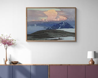 吉田博によるヨーロッパシリーズより「マッターホルンの昼/夜」、木