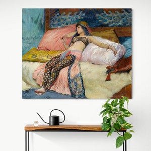 Portrait of Sarah Bernhardt by Georges Antoine Rochegrosse, Woman Protrait Canvas Wall Art Print, Middle East Style Woman Painting Art Print
