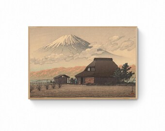 Kawase Hasui Canvas Print -Mountain Fuji Japanese Landscape Art (Ukiyo e) | Japanese Wall Art | Ukiyo-e Print