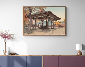 Japanese Art Prints Vintage Utagahama: Traditional Woodblock Design - Asian Wall Decor, Cherry Blossom Theme