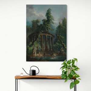 Neoclassicism Painting The Bathing Pool by Hubert Robert Neoclassicism Wall Art Canvas Print Famous Neoclassicism Paintings Wall Art Print