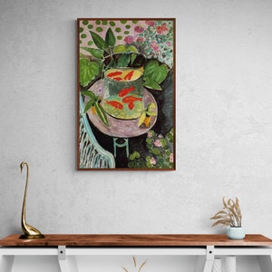 Henri Matisse Gold Fish Canvas Wall Art Art Reproduction Poster, Abstract Wall Art Print, Expressionism Art Canvas Print