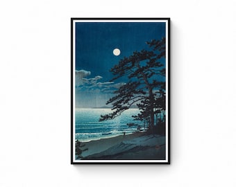 Kawase Hasui Spring Moon Canvas Print -Japanese Landscape Ukiyo e Wall Art | Japanese Wall Art | Ukiyo-e Print