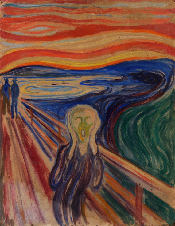 絵画、デジタルアート、叫ぶ少女 版画 写真印刷 【公式通販】