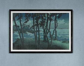 Kawase Hasui Art Print -Hinomisaki, Izumo 1924 Japanese Canvas Wall Art | Japanese Wall Art | Ukiyo-e Print