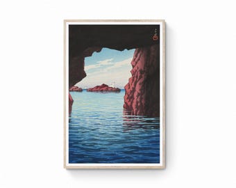 Kawase Hasui Reproduction Canvas Print -Japanese Seascape Ukiyoe Art | Japanese Wall Art | Ukiyo-e Print