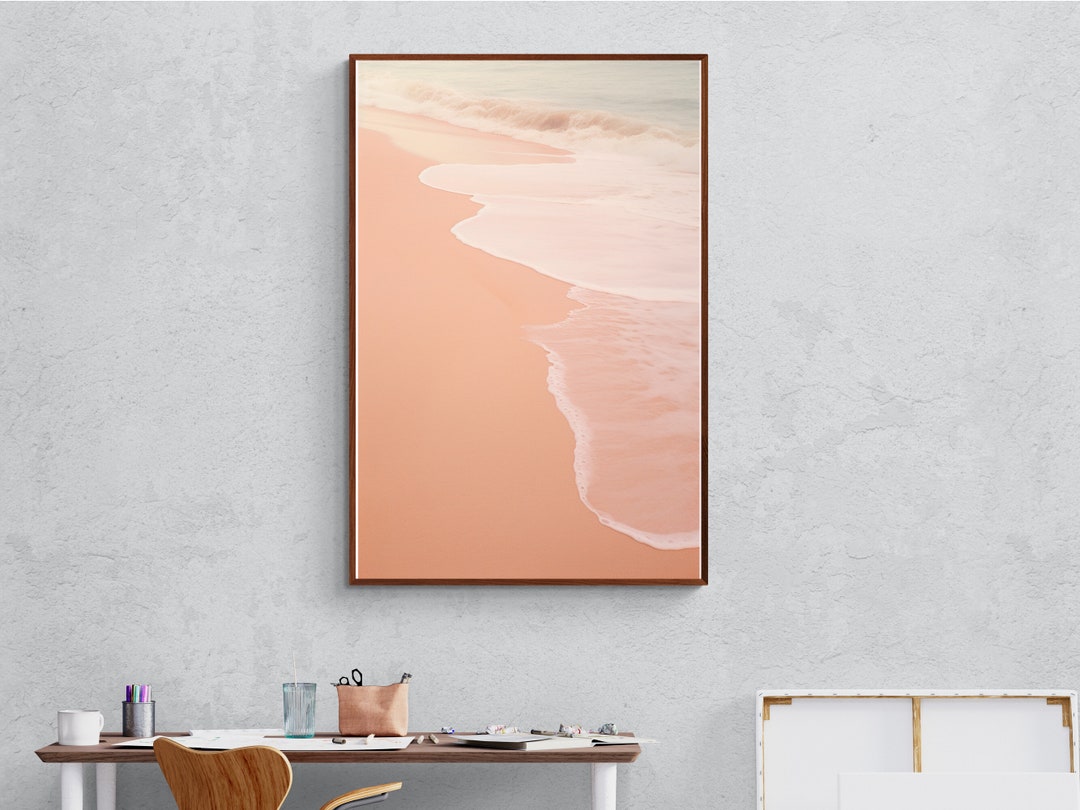 Ocean Wave Sea and White Beach Phtography Canvas Fine Art Print Wall ...
