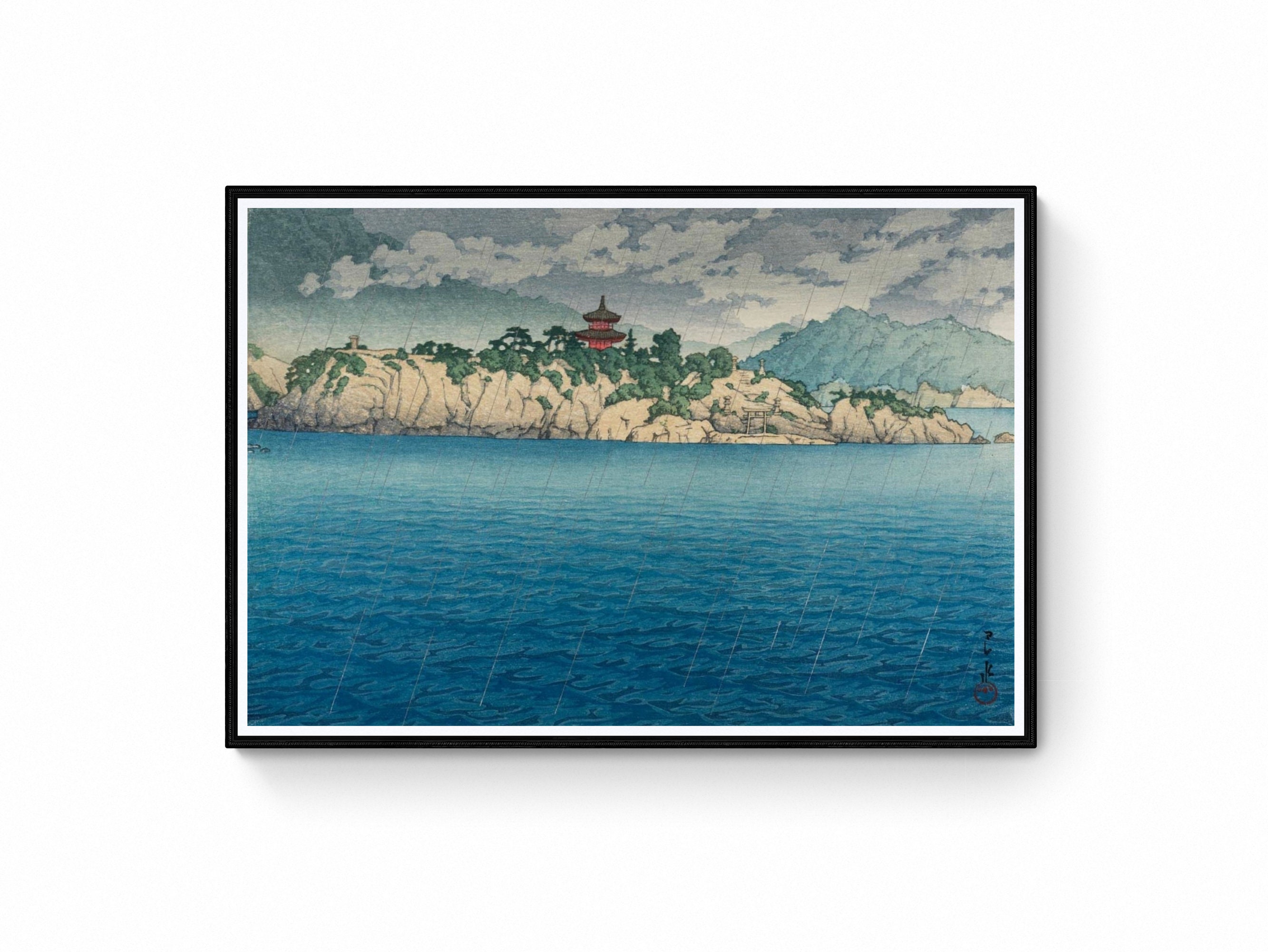 版画 onchanmant Kawase Hasui Reproduction Canvas Prints - Benten Island at