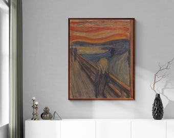Edvard Munch The Scream Canvas Art Print, Expressionism, Symbolism