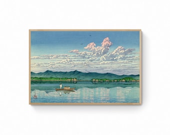 Kawase Hasui Lake Hamana Canvas Print -Japanese Landscape Ukiyo e Wall Art | Japanese Wall Art | Ukiyo-e Print