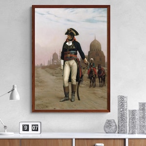 Napoleón en Egipto, pintura de personajes históricos famosos, impresión artística en lienzo de museo de archivo, arte de pared en lienzo de Napoleón