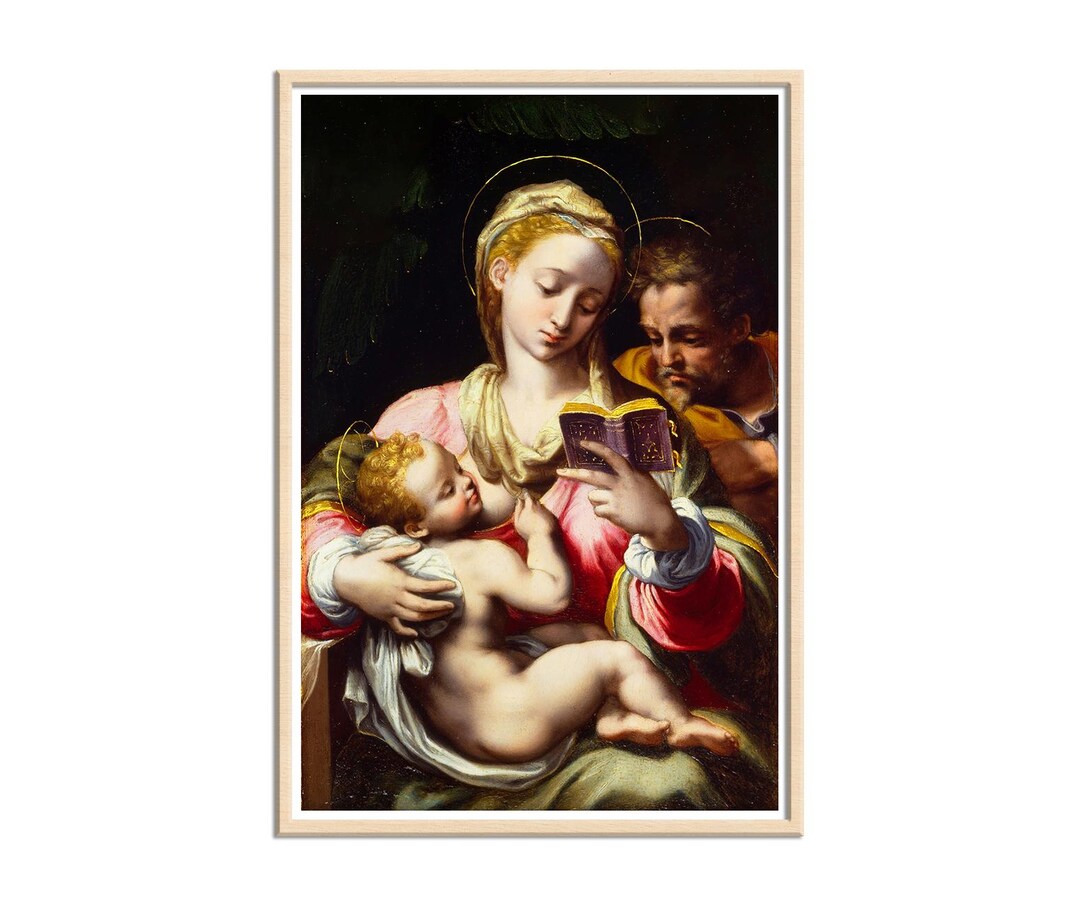 The Holy Family, Religious Art Print, Catholic Art Painting ...