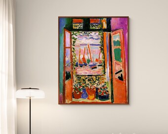 Matisse Wall Art: The Open Window Fauvism Painting, Vintage 1920s Fauvism, Post-Impressionism, Colorful Home Decor, Giclée Print