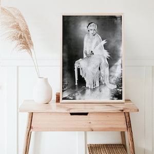 Gloria Swanson Fotografía vintage, Vintage Art Nouveau Actriz estadounidense Celebridad Foto lienzo impresión arte de pared, Fotografía Art Nouveau