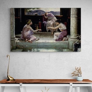 Famous Art Painting - When the World was Young by Edward Poynter Museum Art Wall Art Canvas Print Woman Art Prints
