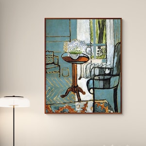 Okno Henri Matisse&#39;a, sztuka fowizmu, martwa natura, krajobraz, ekspresjonizm, sztuka ścienna, giclée, wydruk artystyczny, wystrój domu