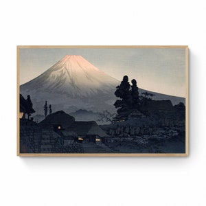 Japanese Art Print -  Mountain Fuji Japanese Wood Block Painting Canvas Wall Art Print Giclee on Canvas, Takahashi Hiroaki Giclée Art Print