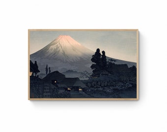 Japanese Art Print -  Mountain Fuji Japanese Wood Block Painting Canvas Wall Art Print Giclee on Canvas, Takahashi Hiroaki Giclée Art Print