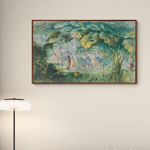 Fairies Land Art Print, Fairies Wall Art, Art For Children, In Fairy Land – An Elfin Dance, Richard Doyle Canvas Wall Art