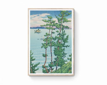 Kawase Hasui Canvas Print -Nishi Park Japanese Landscape Ukiyoe Art | Japanese Wall Art | Ukiyo-e Print