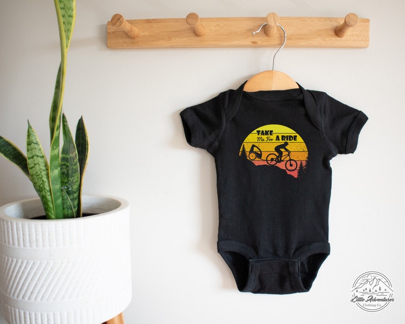 Mountain Bike Baby Bodysuit, Cycling Baby Creeper, Baby Shower Gift