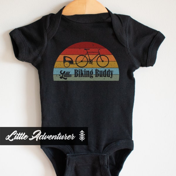 Little Biking Buddy Baby Bodysuit, Cycling Baby Creeper, New Baby Clothes, Baby Shower Gift