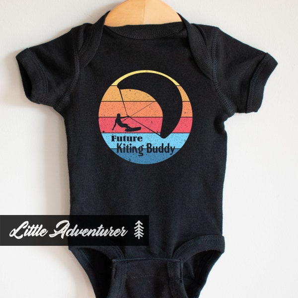 Future Kiting Buddy Baby Bodysuit, Kiteboard Baby Creeper, Kitesurf Toddler, Baby Shower Gift, Kiteboard Clothes