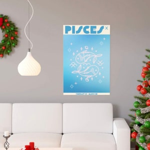 Pisces Zodiac Poster Astrology Print