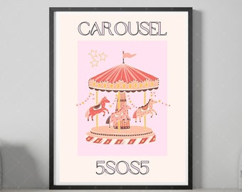 5SOS Carousel Digital Print | 5 Seconds of Summer Poster | 5SOS5 Poster | 5SOS Digital Poster | Digital Art Print