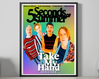 5SOS Digital Tour Poster | Take My Hand Tour Poster | Digital Poster | 5 Seconds of Summer Poster | Band Posters | Tour Posters