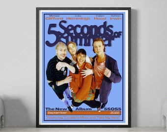 5SOS Digital Poster | 5SOS5 Poster | 5 Seconds of Summer Poster | Music Posters | Band Posters | Digital Posters