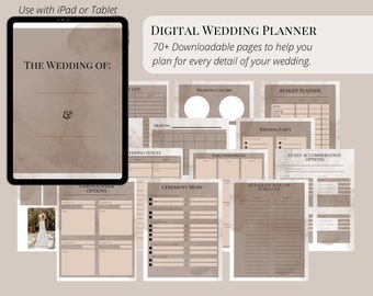 Wedding Planner digitale, Wedding Planner per iPad, Wedding Planner definitivo, Organizzatore di wedding planner, Planner scaricabile, Minimalista