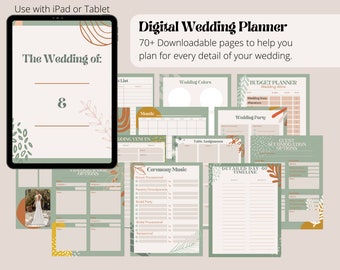 Wedding Planner digitale, Wedding Planner per iPad, Wedding Planner definitivo, Organizzatore di wedding planner, Planner scaricabile, Matrimonio Boho