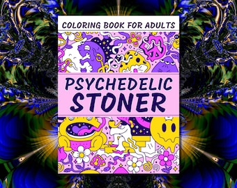 Libro para colorear imprimible sobre fumetas psicodélicos para adultos