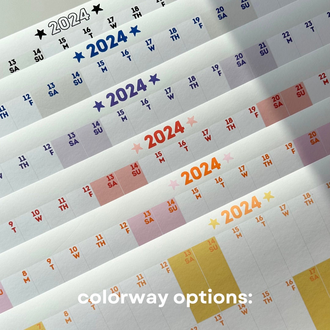 2024 Giant Wall Calendar BUNDLE DEAL See Your Entire YEAR at a Glance 24x36 In. Best Seller by