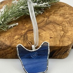Any color! Mini stained glass suncatcher (Frenchie) or Stained glass necklace (Frenchie)