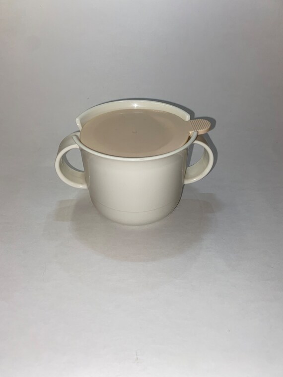 Vintage Tupperware Sugar Bowl 10oz White With Pink Lid Etsy