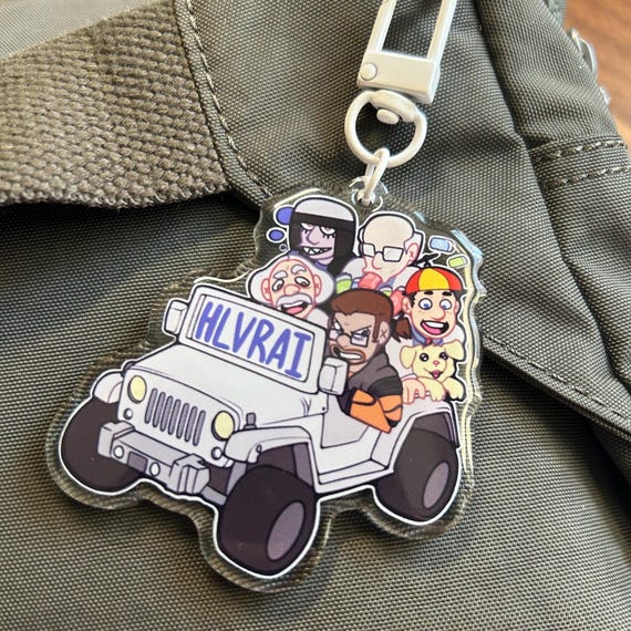 HLVRAI / Science Team / Double Sided Acrylic Charm Front side Epoxy