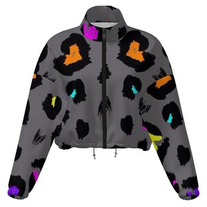 Fleece Sweatshirt Short Jacket for Women(All-Over Printing) image 6