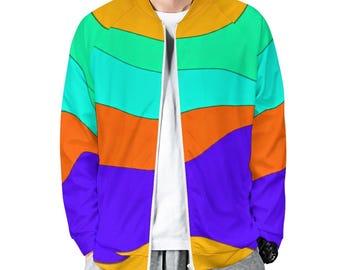 Camisa raglán con cremallera (estampado integral)