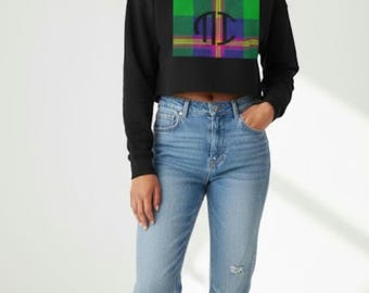 Sudadera corta con diseño de ojo glitch / Ojo de píxel abstracto, estilo vaporwave retro