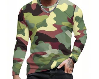 Camisa ligera de manga larga (estampado integral)