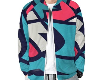 Camisa raglán con cremallera (estampado integral)