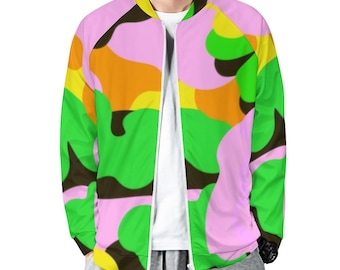 Camisa raglán con cremallera (estampado integral)