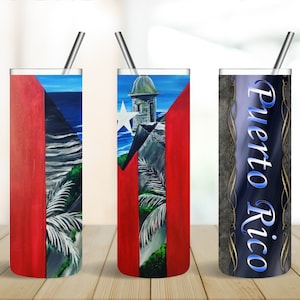 Puerto Rico flag 20 oz tumbler