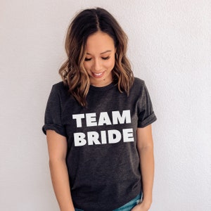 Team Bride Bachelorette Party Matching group shirts, bridal party shirts, bridesmaid gift t-shirts, wedding party shirts, bach party tshirt