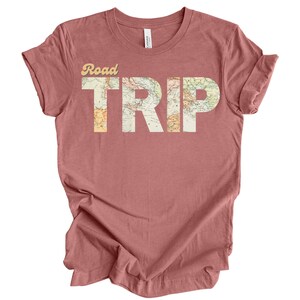Road Trip Tshirt, Roadtrip Sommer Urlaub Shirt, Cross Country Road Trip Shirt, Reise Vintage Karte Shirt, Reise Shirt Retro Auto Reise