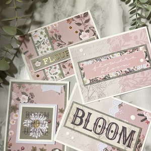 Vintage Floral Greeting Cards - Note Cards (Set of 4)